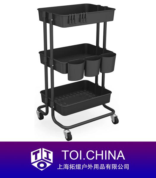 3 Tier Rolling Storage Organizer, Mobile Utility Cart