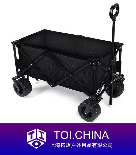 Collapsible Folding Wagon Cart, Heavy Duty Beach Wagon Cart