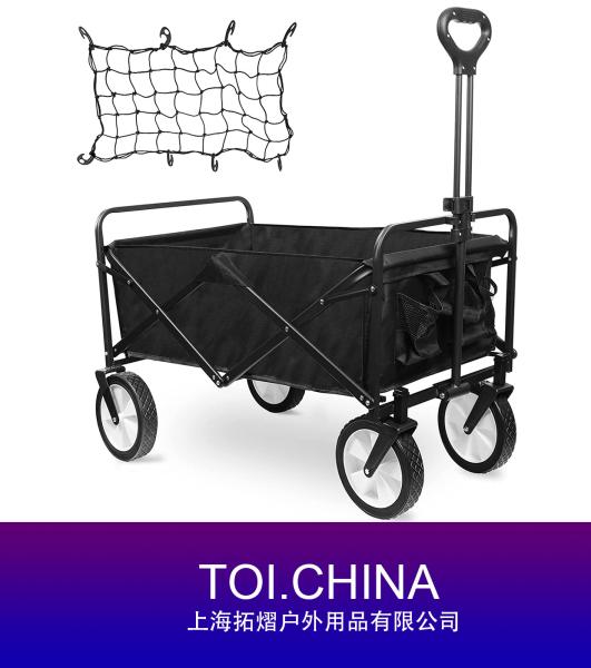 Collapsible Folding Wagon Cart, Heavy Duty Foldable Cart