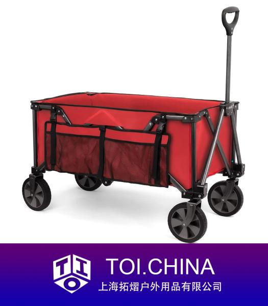 Collapsible Folding Wagon, Heavy Duty Utility Wagon Cart