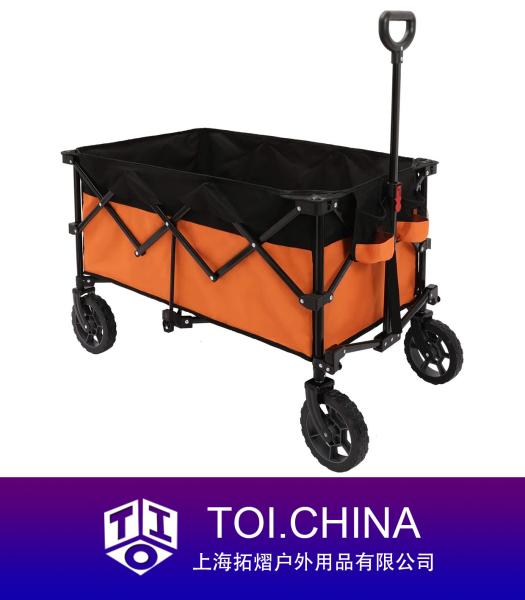 Collapsible Outdoor Utility Wagon, Folding Garden Portable Hand Cart