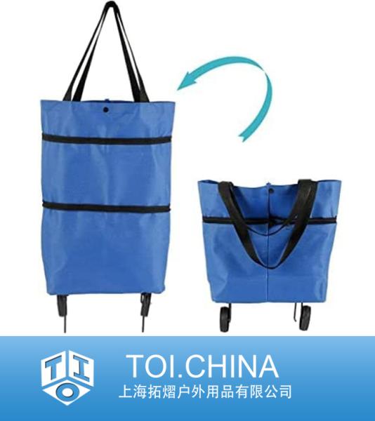 Foldable Shopping Bag, Collapsible Trolley Bag