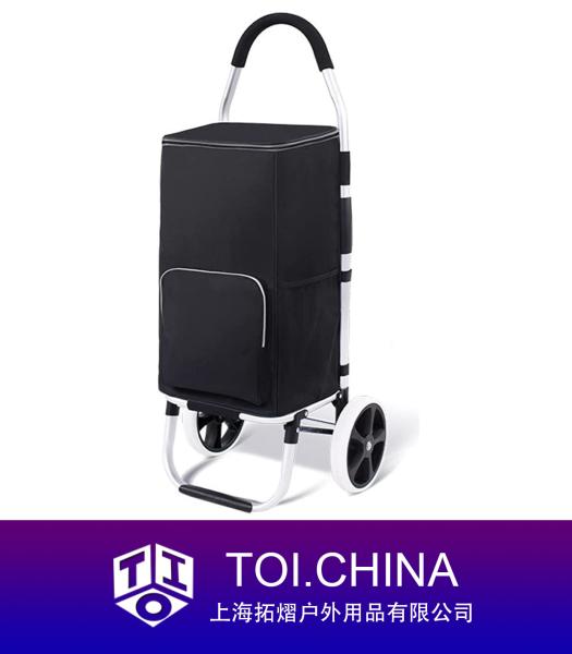 Foldable Shopping Cart, Handle Height Utility Cart