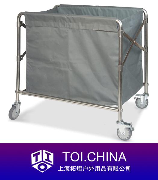 Folding Laundry Hamper Cart, Commercial Laundry Cart