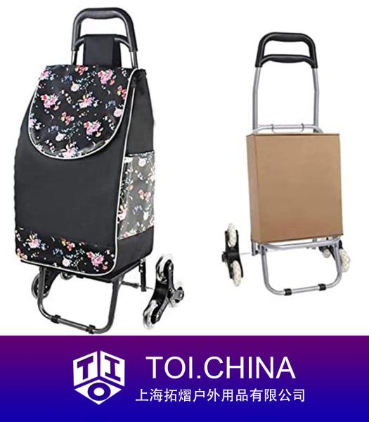 Folding Shopping Cart, Portable Shopping Folding Trolley Bag