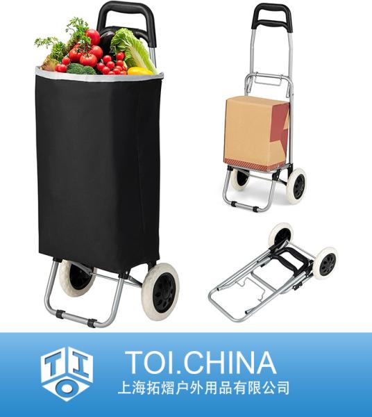 Folding Shopping Cart, Waterproof Utility Trolly Cart