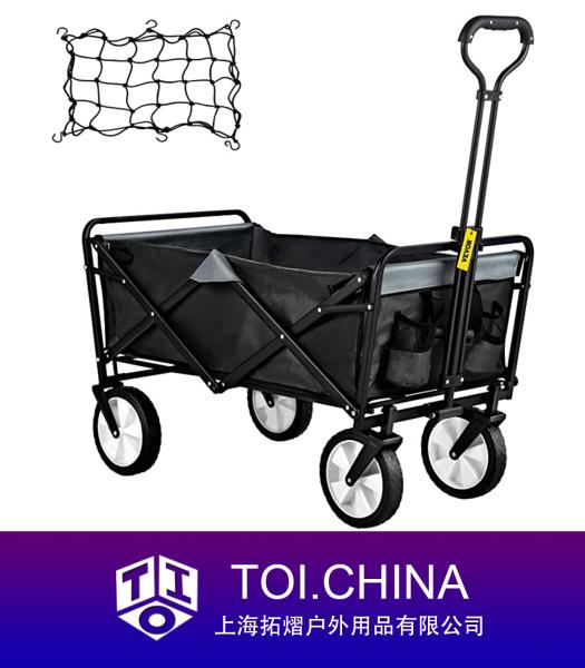 Folding Wagon Cart, Outdoor Utility Collapsible Wagon