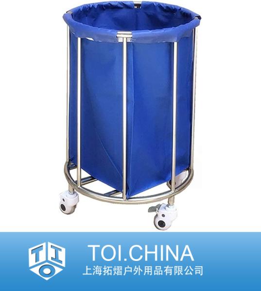 Hospital Trolley, Supplies Rack, Rolling Laundry Sorter Cart