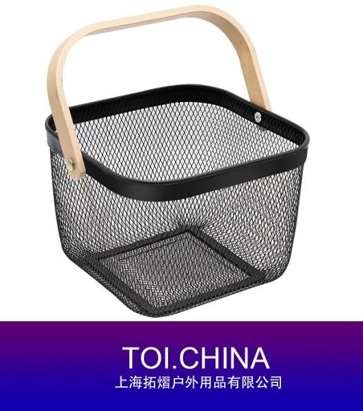 Picnic Basket, Wire Mesh Storage Basket