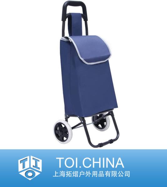 Portable Shopping Cart Trolley, Wheels Folding Shopper Bag