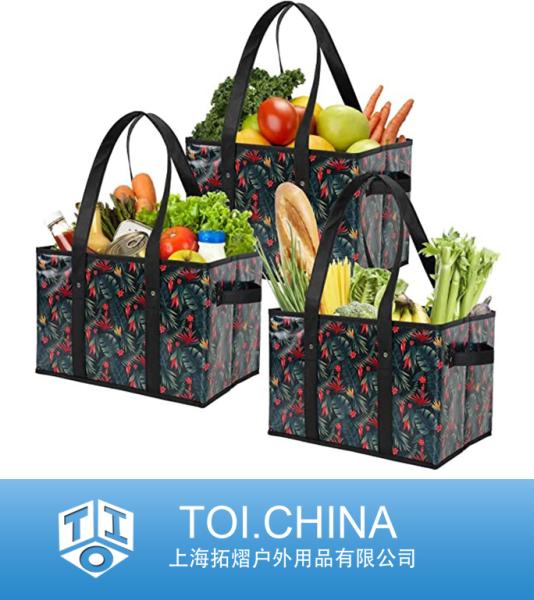 Reusable Grocery Bag, Collapsible Grocery Shopping Box