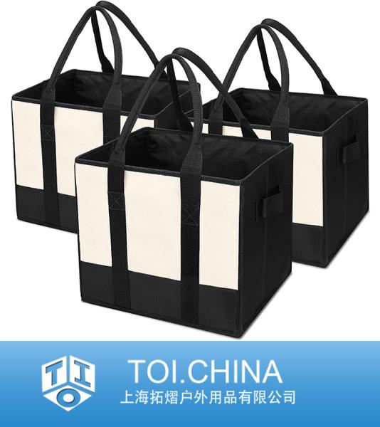 Reusable Grocery Bags, Foldable Shopping Boxes
