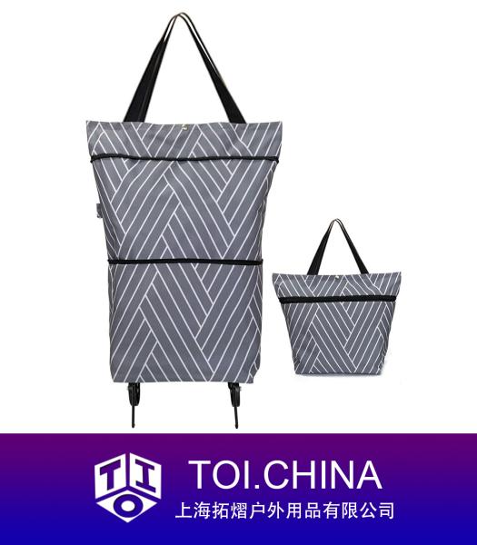 Reusable Grocery Bags, Wheels Foldable Shopping Bags