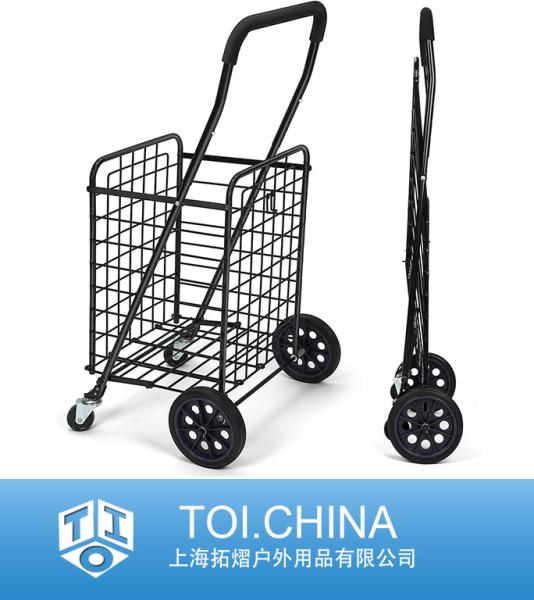 Shopping Cart, Dual Swivel Wheeled Cart