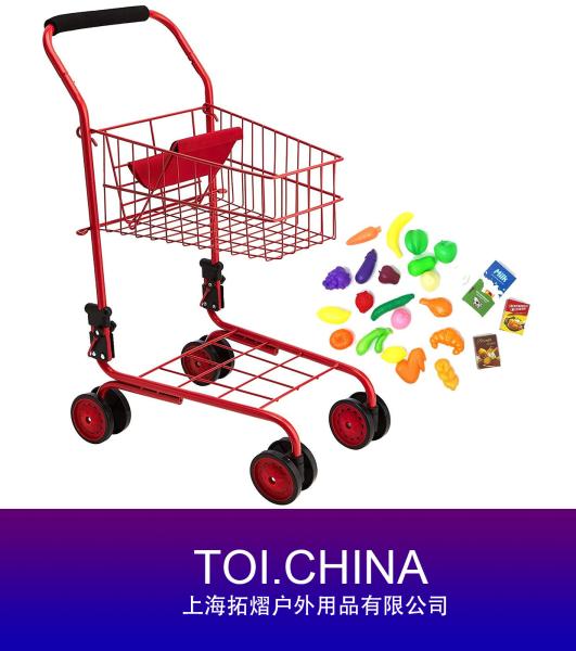 Toy Shopping Cart, Metal Frame Shopping Cart