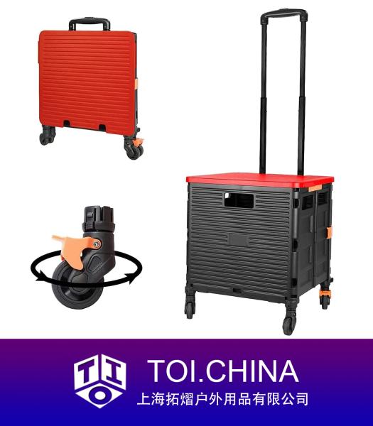 Utility Cart, Folding Portable Rolling Crate